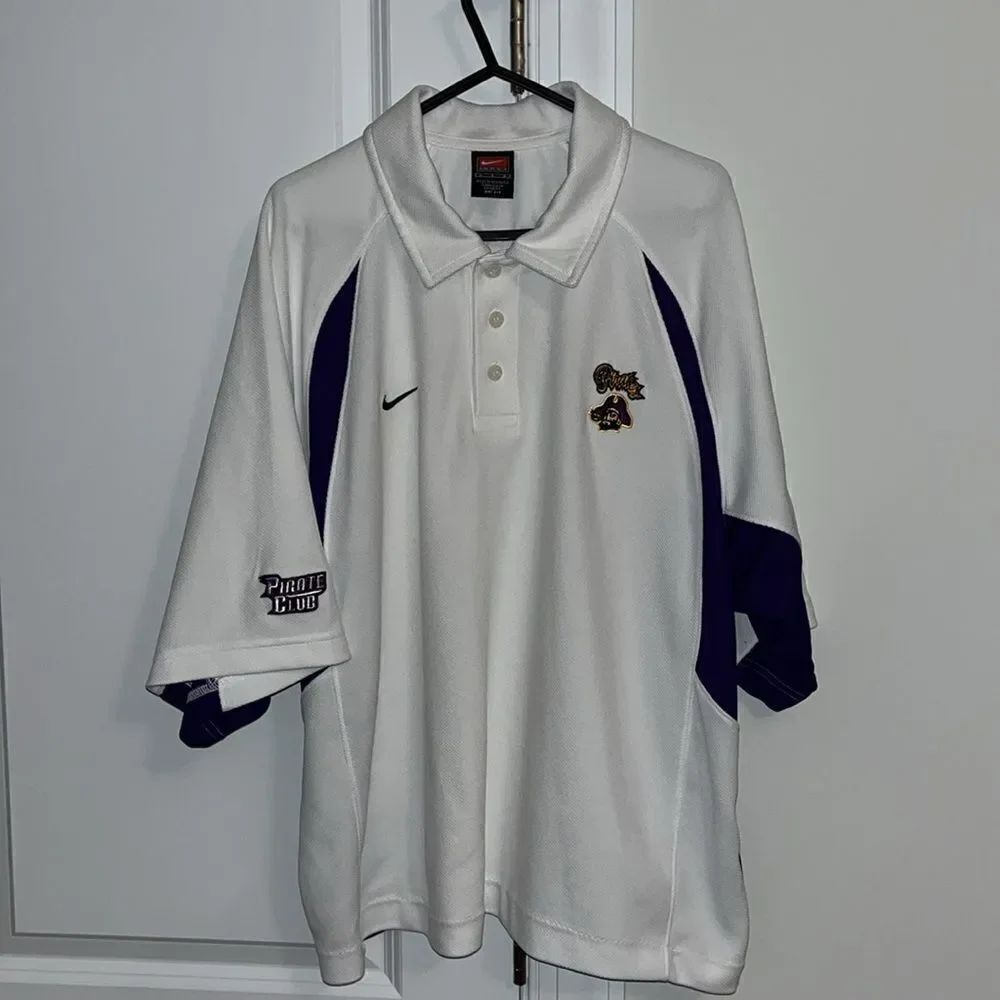 ECU East Carolina Pirates Pirate Club Basketball Football Baseball polo shirt L